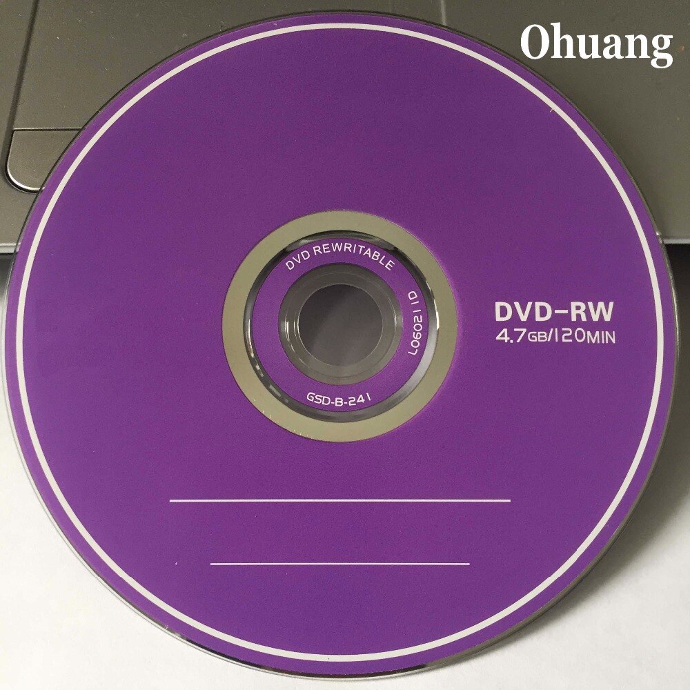 Disco DVD RW grado A X4, 10 discos, 4,7 GB, impreso en blanco