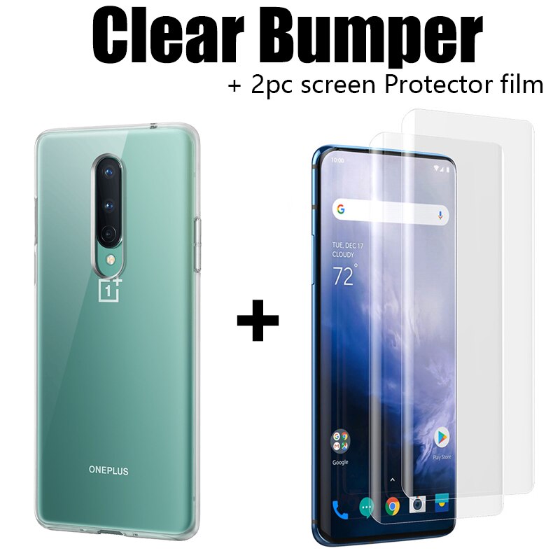 Officiellt original oneplus 8 pro fodral nylon stötfångare fodral sandsten bumper karbon bumper fodral genomskinligt stötfångare fodral för oneplus 8 8 pro: För en plus 8 / Genomskinlig stötfångare