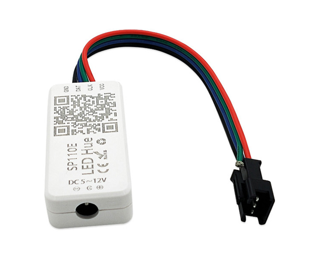 Dc5-24v sp110e bluetooth pixel lys controller fra smartphone app til  ws2812b sk6812 lpd 8806 dmx 512 1903 rgb/rgbw led strips