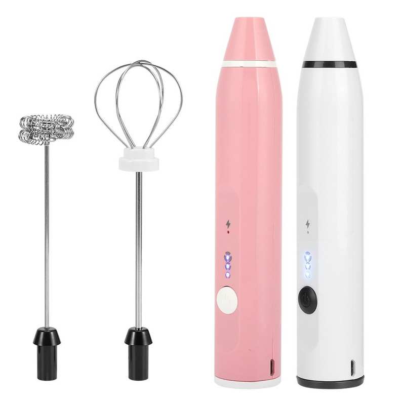 Small Electric Whisk Handheld Foamer for Coffee Latte Chocolate Charging 3 Stirring Rate Milk Frother Mixer Kitchen Supplies