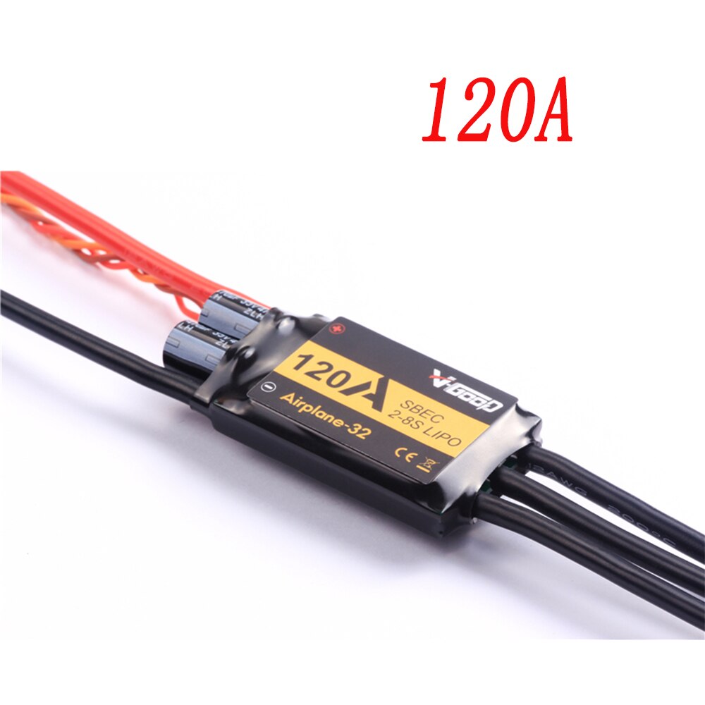 Newest VGOOD Brushless ESC 6A / 12A / 20A / 30 / 40A / 60A / 80A / 100A / 120A 2S 32-Bit With 1.5A SBEC for RC Airplane Accs: 120A