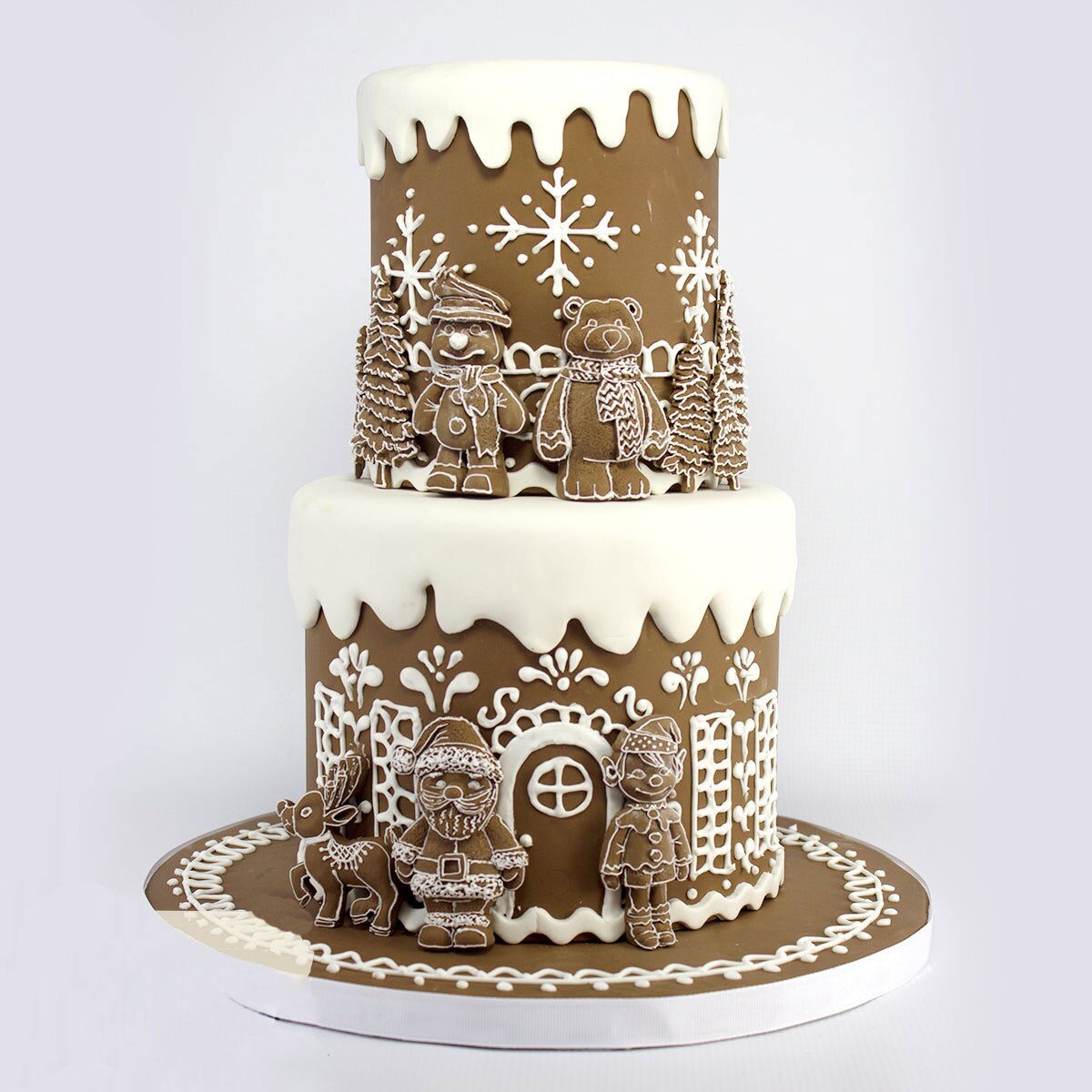 Tomteserien ren &amp; tomte &amp; isbjörn silikonform fondant tårtdekorverktyg gumpaste sugarcraft chokladformar bakverktyg