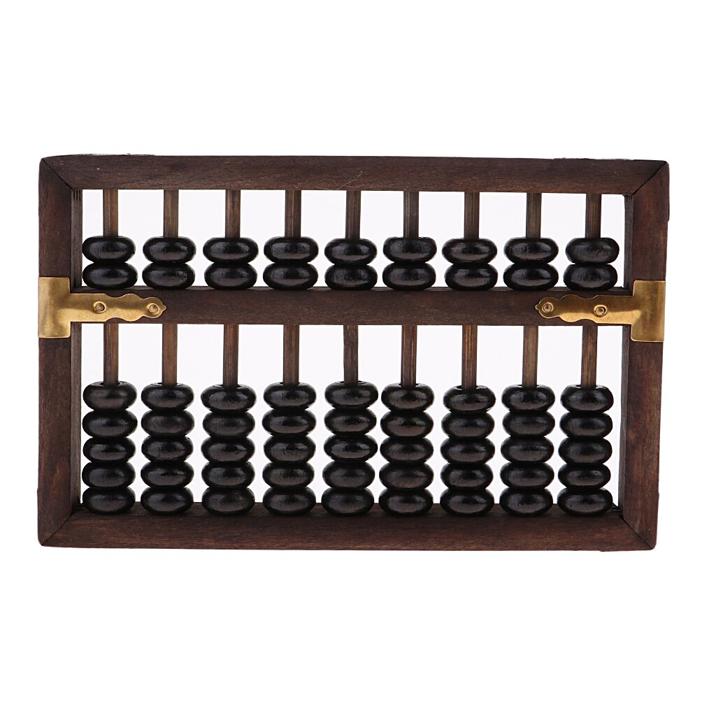 Vintage-Stijl Chinese Houten Telraam, Chinese Lucky Rekenmachine-Zwart