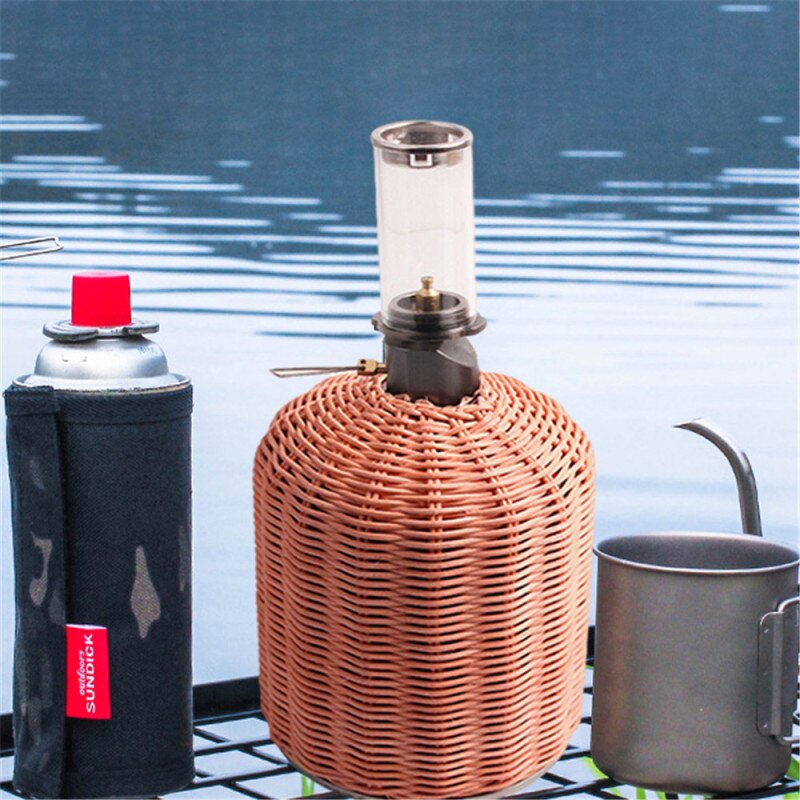 230G/450G Outdoor Cooking Gas Cilinder Cover Camping Wandelen Draagbare Rotan Gas Tank Protector Storage Pouch Gas bus
