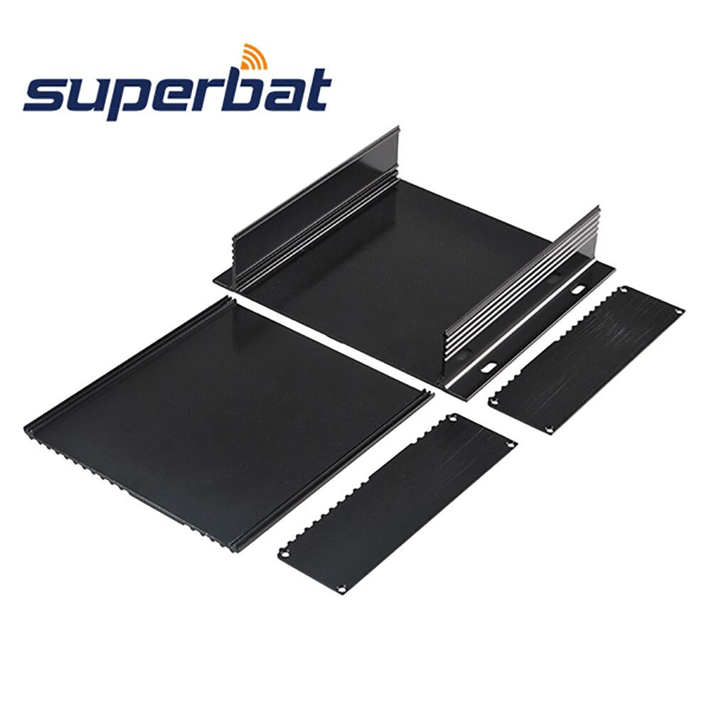 Superbat 5.91*6.61*1.61 – large extruded aluminum instrument enclosure case project electronic pcb box diy 150*168*41mm + - screw panel