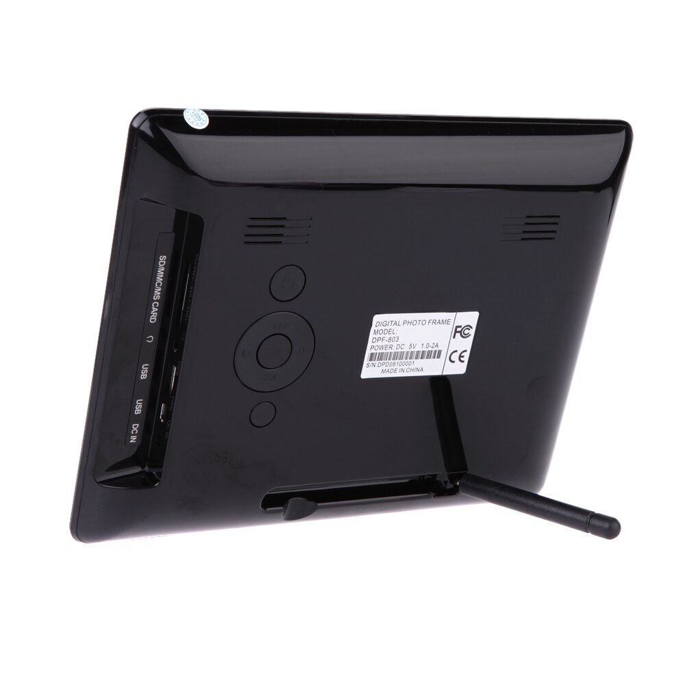 Andoer 8'' HD TFT-LCD Digital Photo Frame Electronic Picture Frame Photo Album Clock MP3 MP4 Movie Player with Remote Desktop