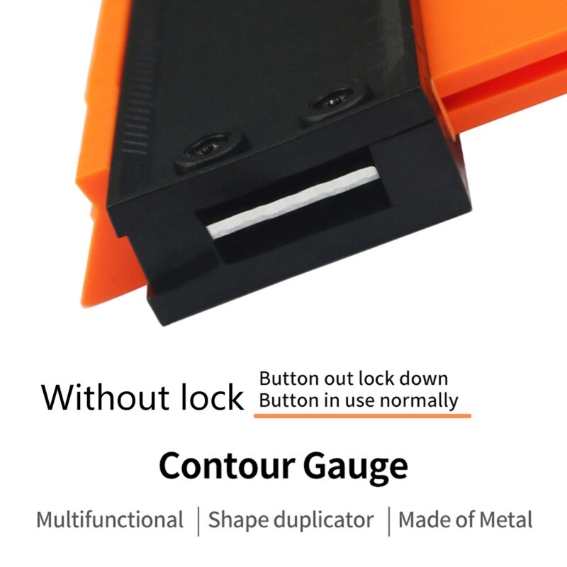 Contour Gauge Profile Tool Alloy Edge Shaping Wood Measure Ruler Laminate Tiles Measuring Gauge