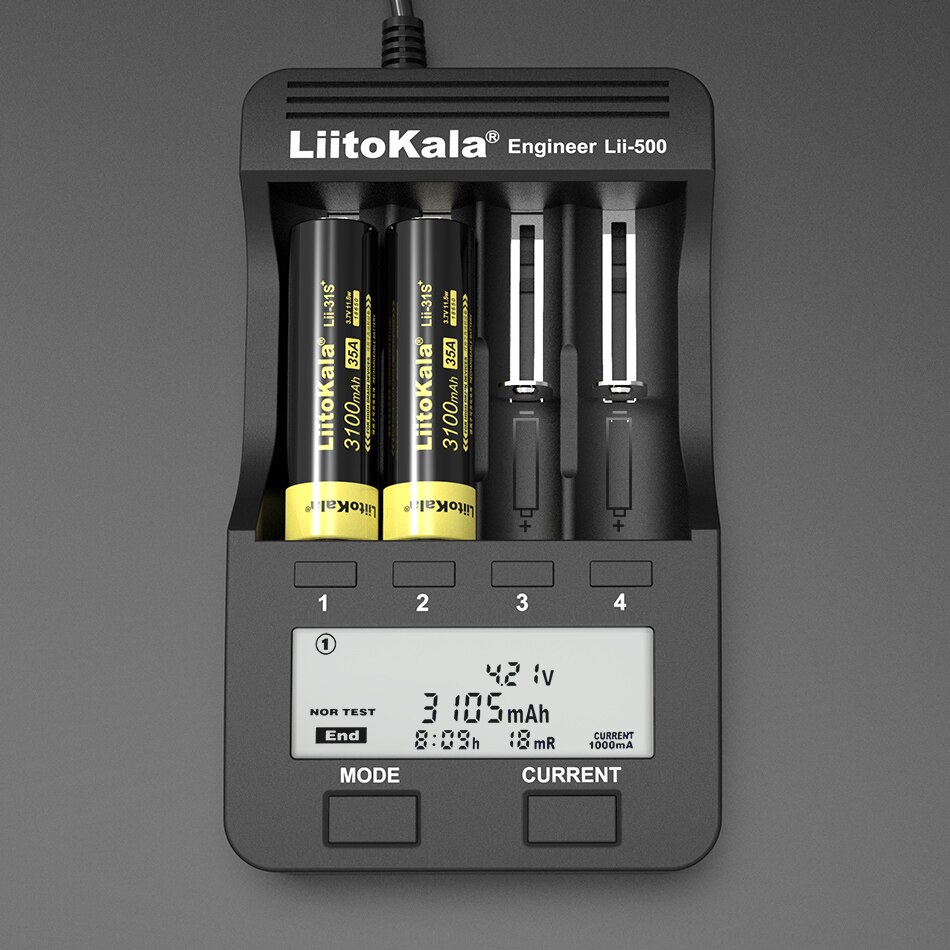 ¿1-10 LiitoKala Lii-31S 18650 Li-ion de 3,7 V 3100mA 35A de energía de la batería para dispositivos de alto consumo?