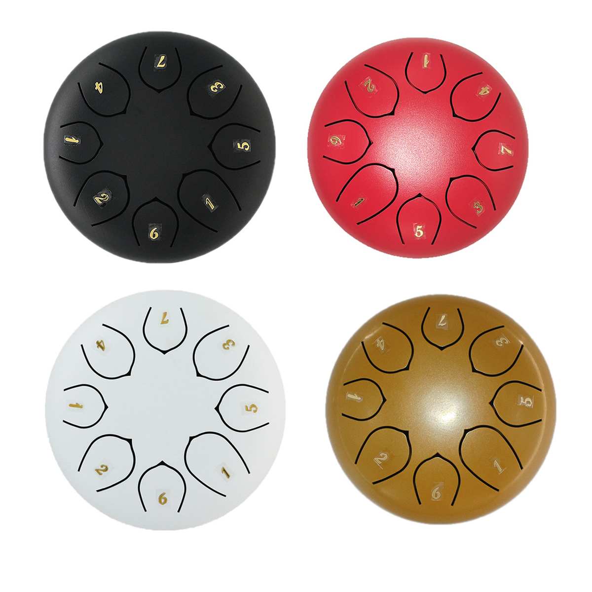 6 Inch 8 Tune Steel Hand Pan Drum Tank Drums With Drumsticks Carrying Bag Percussion Instruments Handpan Mallets Bag