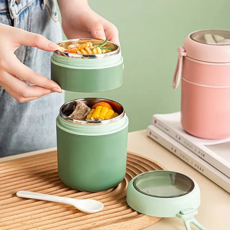 530ml/710ml Food Thermal Jar Insulated Soup Cup Thermos Containers Stainless Steel Lunch Box Thermo Keep for School Children