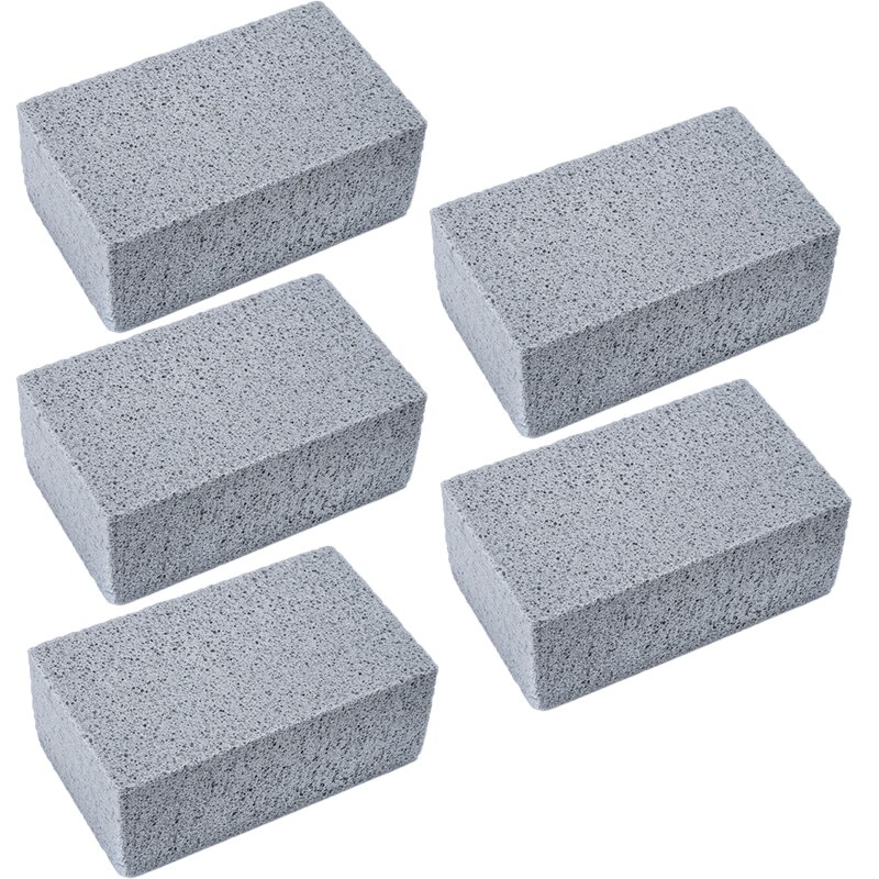 1-5 uds la parrilla de la barbacoa de la fabricación de bloques de ladrillo barbacoa piedra para limpieza de cocina estanterías de las manchas de grasa limpiador herramientas para barbacoa decora Gadgets: 5pcs