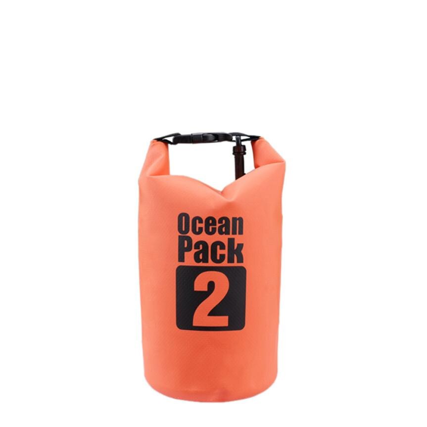 2l udendørs vandtætte poser svømning camping vandretur drivtaske swimmingpool tilbehør 6 farver: Orange