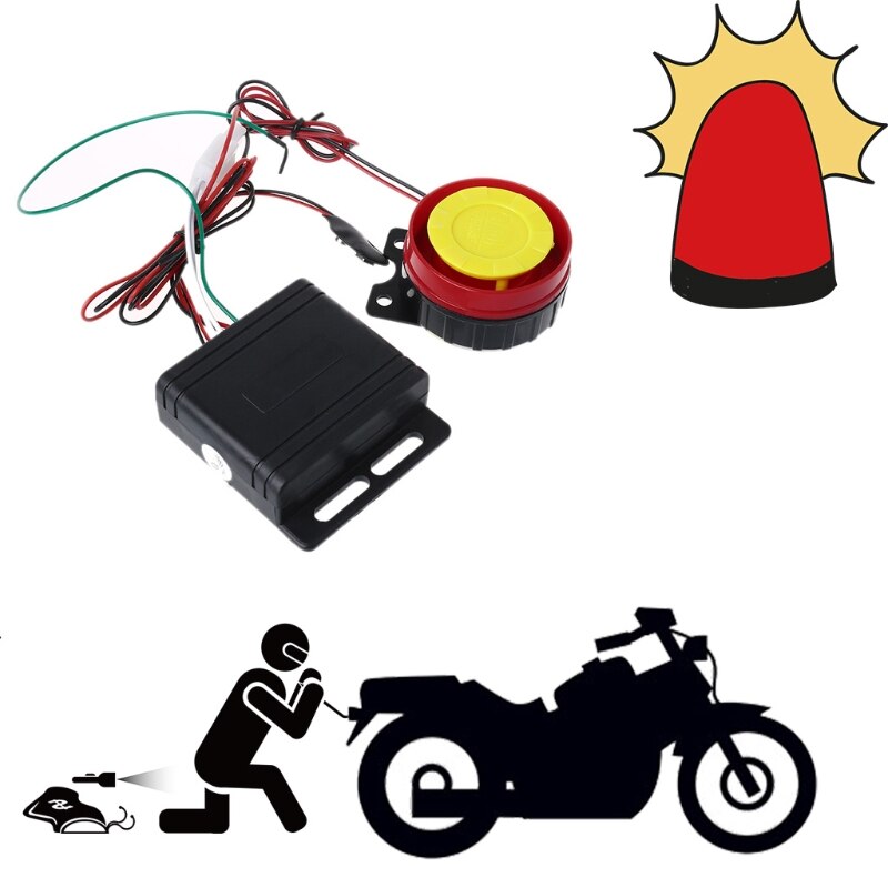 Sistema de alarma Universal para motocicleta, antirrobo, alarma de seguridad, Control remoto, arranque del motor y altavoz para Moto