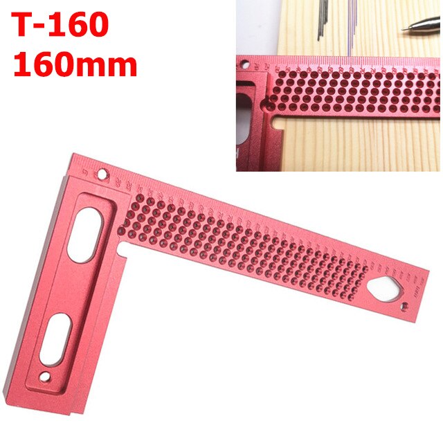 Woodworking line ruler Hole Scribing Gauge Precision Squares Triangle ruler woodworking crossed-out Measuring Tool: T-160