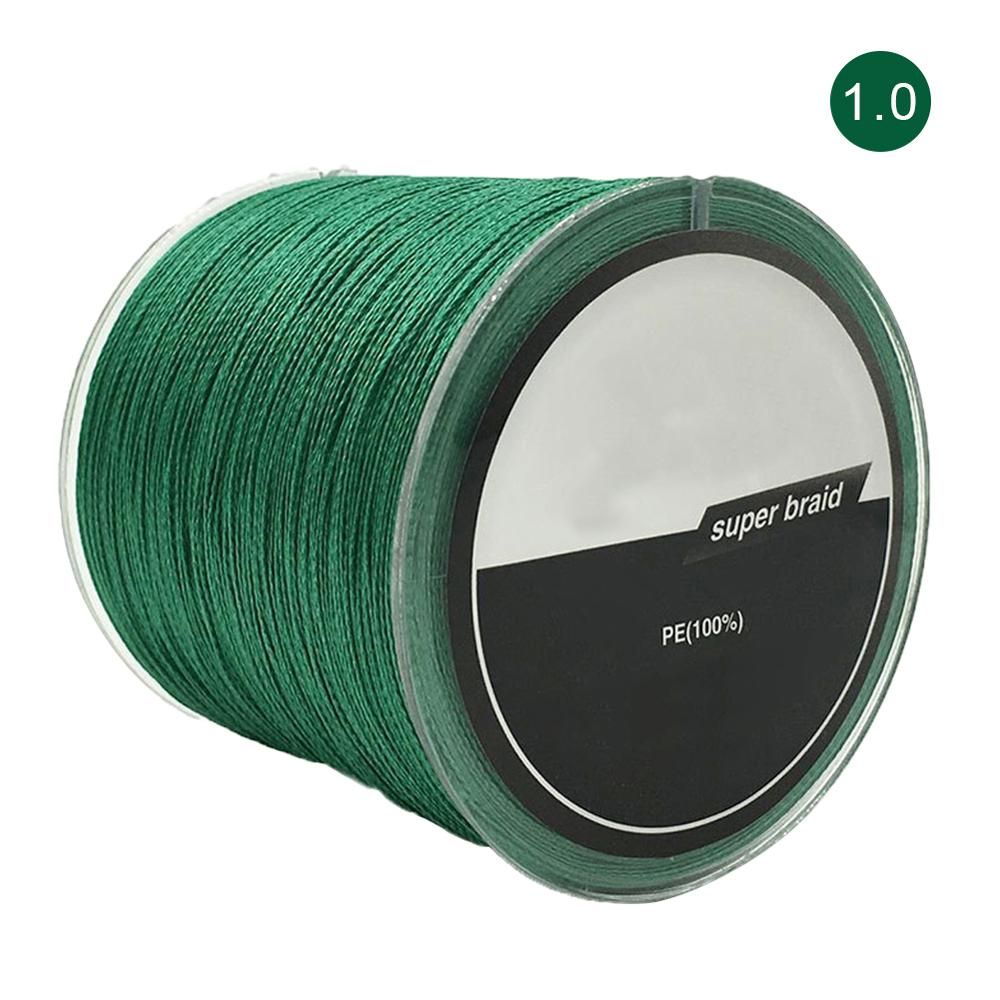 Línea de caballos Dali de 300m, línea de Pe, cable trenzado de 4 hebras, línea de pesca japonesa de multifilamento, líneas de pesca súper fuertes, Multi-Fila: Green 1.0