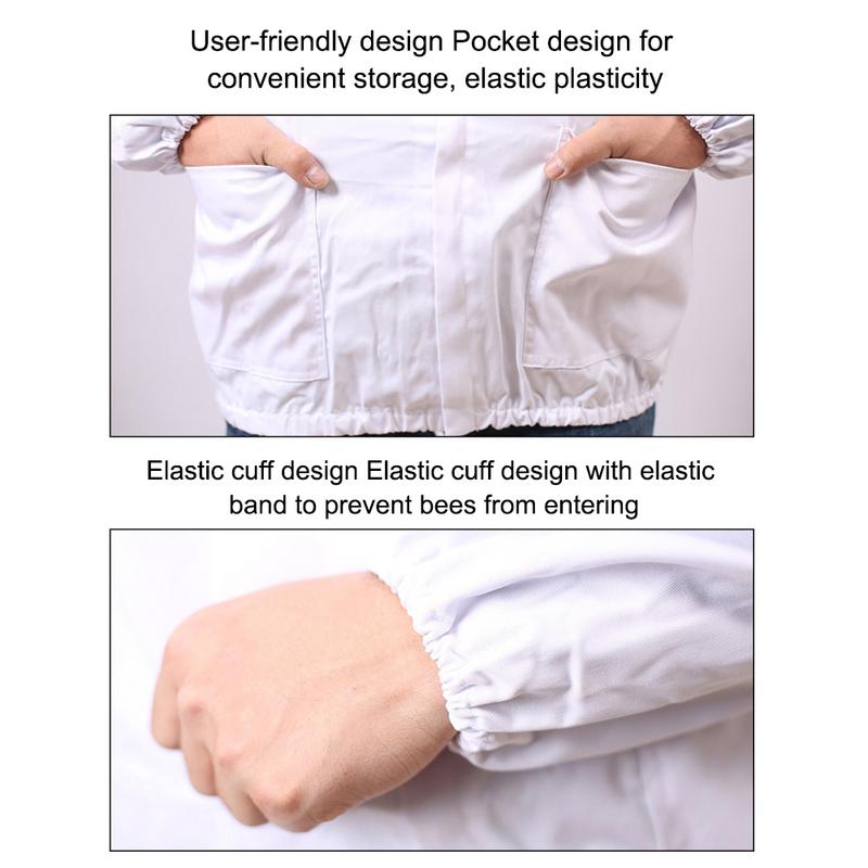 Kurtka pszczelarska z samonośnym welonem pszczelarz kurtka z kapturem welon palacz pszczoła kurtka