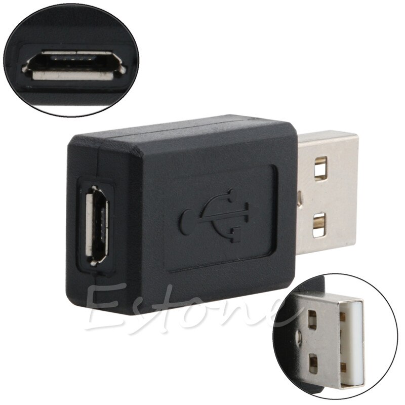High Speed USB 2.0 Male To Micro USB Female Adapter Adapter Male Connector For Android Cell Phone Tablet: Black