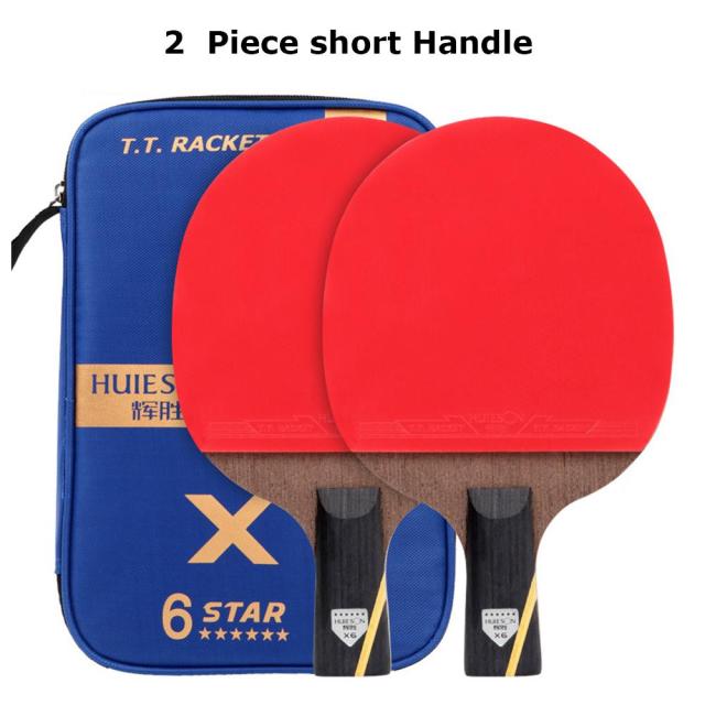 Durable Ping-Pong Racket Table Tennis Bat Carbon Sports Athletics Game Play Ping Pong Bat Practical Racquet Movement Wood: 2 short