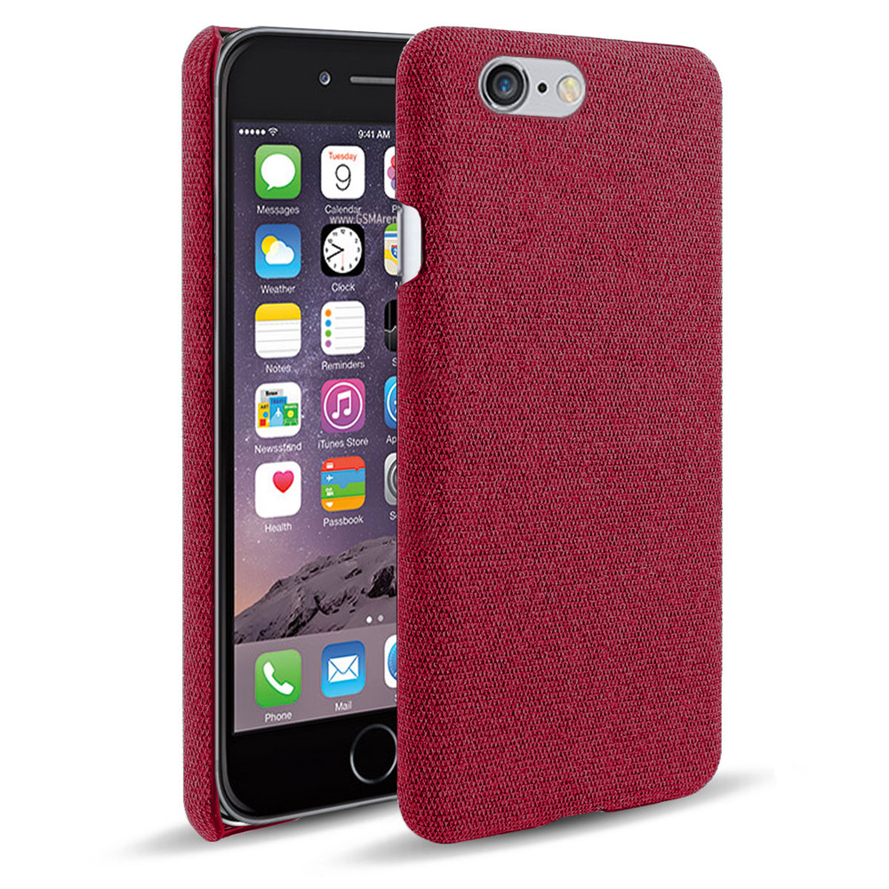 Stofcover til iphone 5s 5 se cover tyndt retro stof hårdt telefoncover til iphone  se 5 s 5g iphone 5s 4.0 " coque fundas: Bomuldsstof / Rød