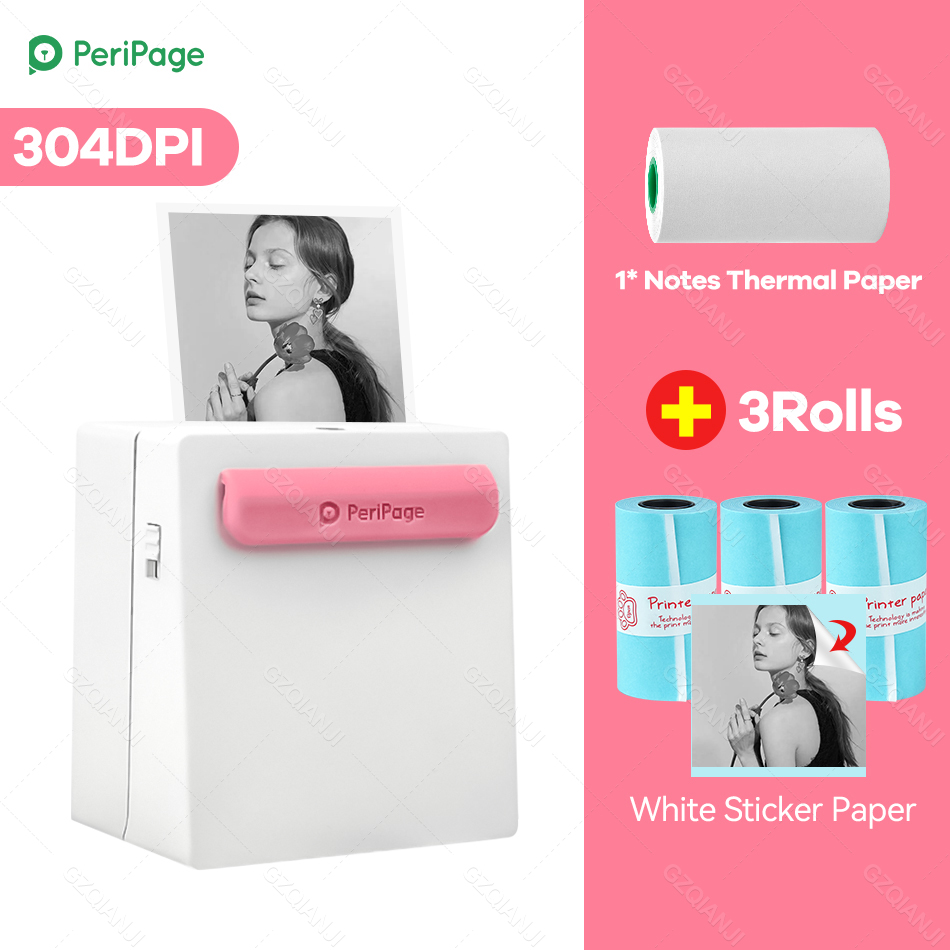 Peripage Mini Pocket Printer Draadloze Thermische Photo Printer Labels Android Iphone Kids A8 Navidad Regalos Impresora: PK add 3 Sticker
