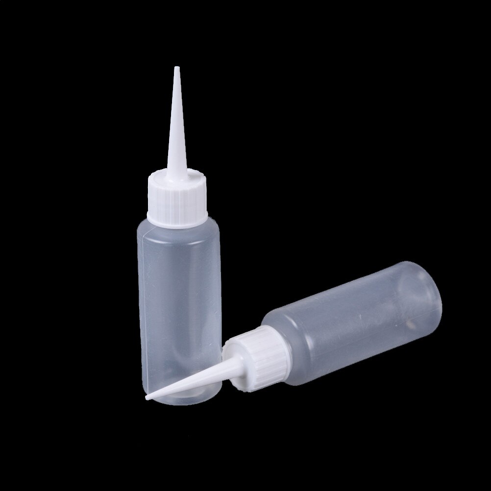 2pcs Empty Dropper Squeezable Liquid Bottle PE Plastic Needle Bottle Dropper Eye Liquid Container Plastic Bottles 50ml