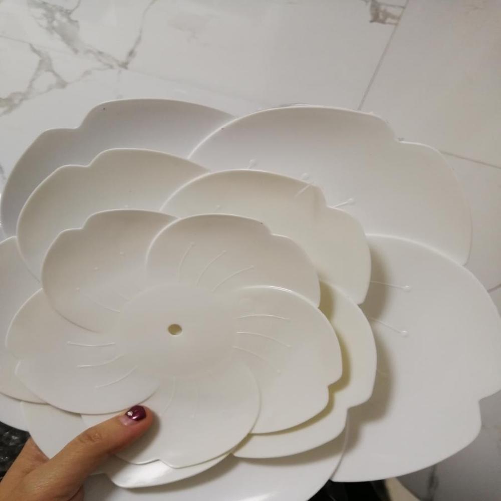 3 Tier Cake Stand Afternoon Tea Stand Wedding Plates Party Tableware Embossed: Cherry blossoms