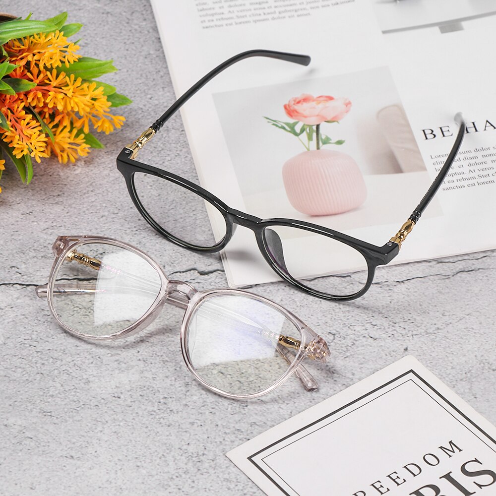 Retro Platte Lens Brillen Transparante Computer Bril Anti Blauw Stralen Bril Flexibele Draagbare Bril Mode Accessoires