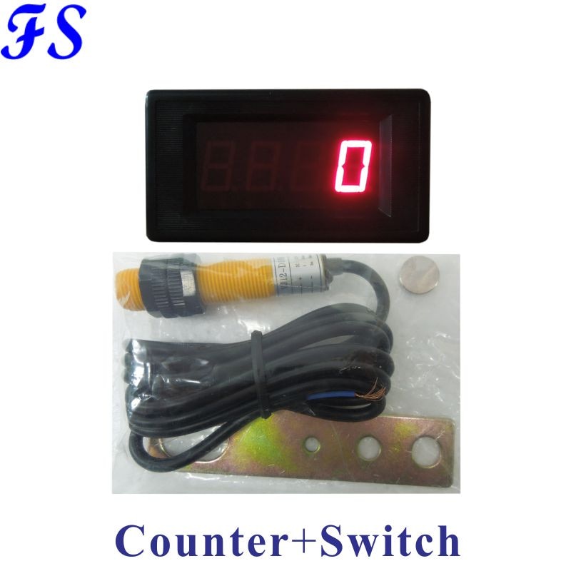 DC LED Digital Counter 4 Digit 0-9999 Up Plus Panel Counter Meter with Cable Medidores Electronicos with Magnetic Switch Magnet