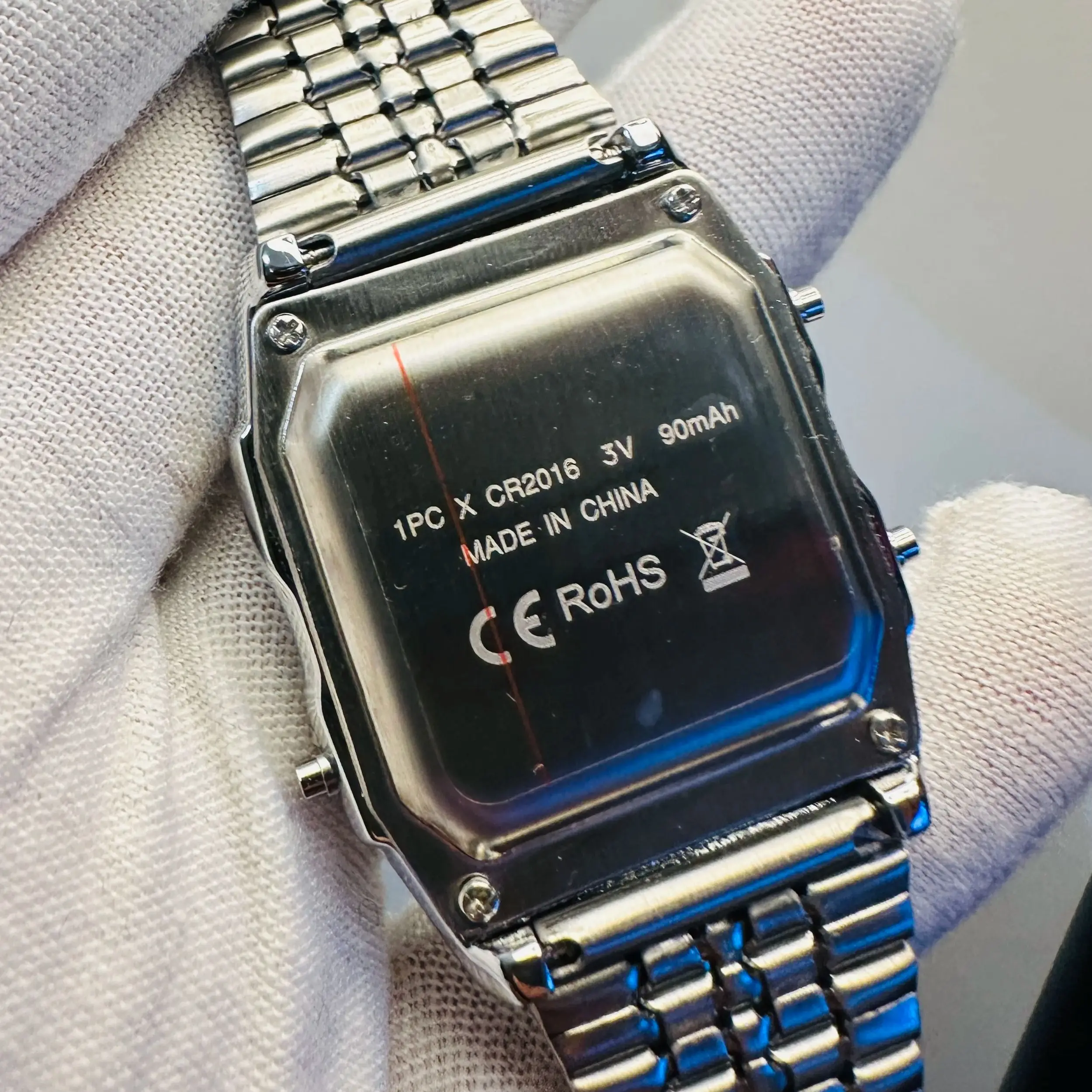 Solar Digital Watch Square Sporty Ultra Long Battery Life Accessory Available