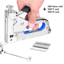3 In 1 Multitool Nail Nietje Meubels Nietmachine Gereedschap Voor Meubels Houten Deur Bekleding Framing Klinknagel Tool