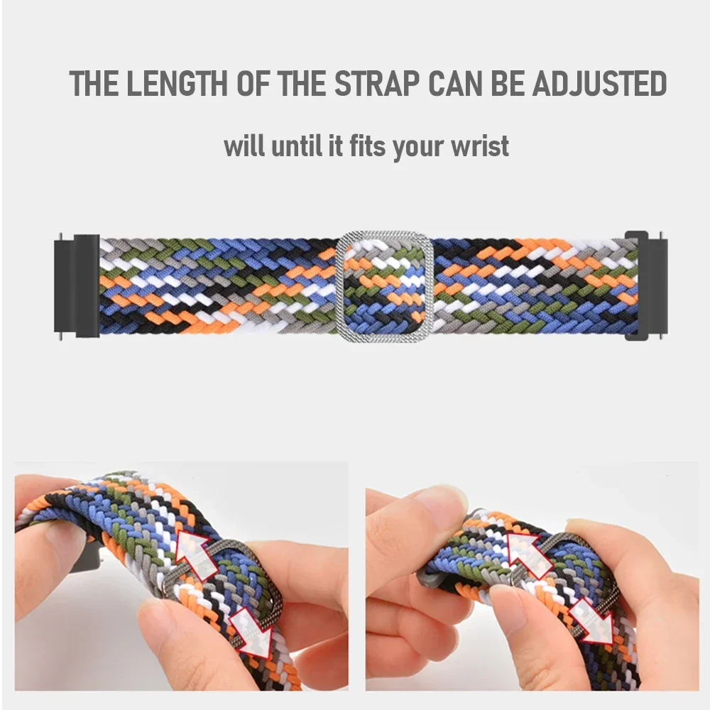 22 20 mm gevlochten nylon lusband voor HUAWEI HORLOGE GT 4 Pro 46 mm band GT 3 2 42 mm HONOR Magic Watch 4 GS 3 Pro ES Correa armband