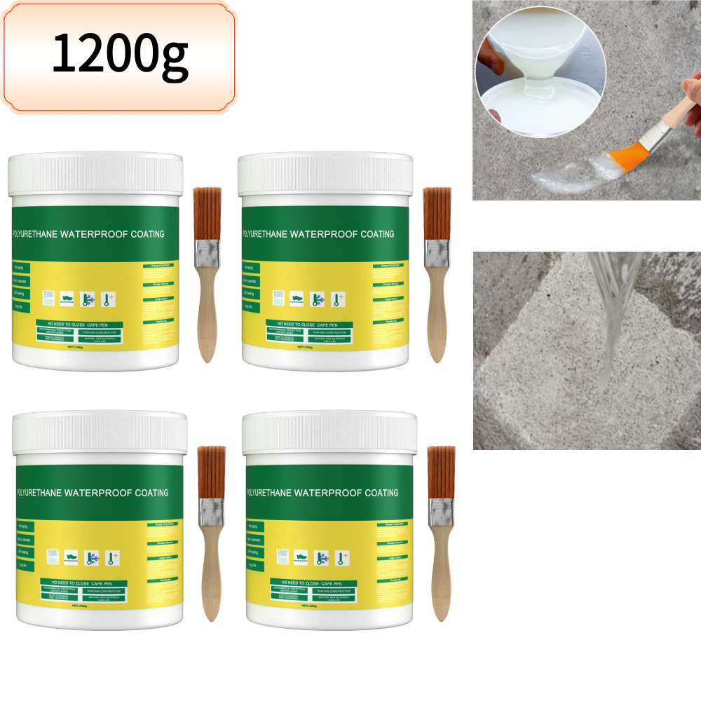 30-1200g Waterproof Coating Sealant Agent Transparent Invisible Paste Glue With Brush Adhesive Repair Roof Waterproof Sealant: Blue