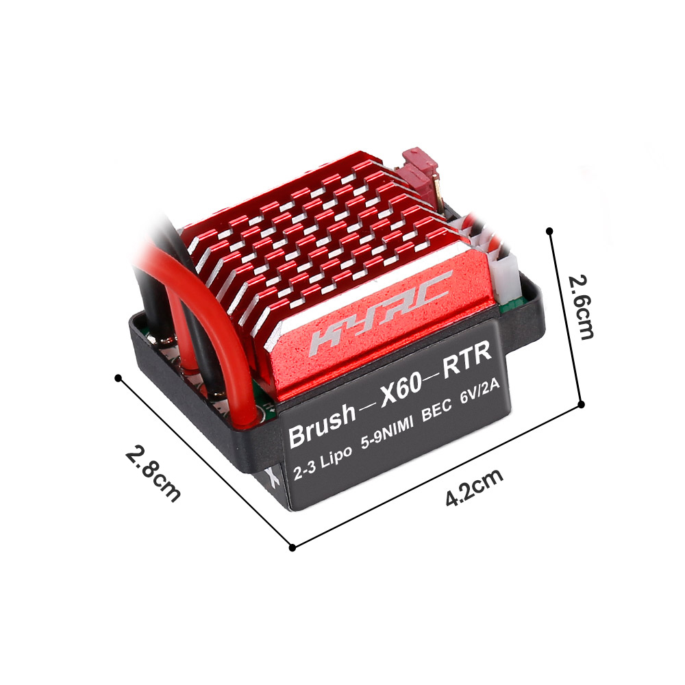 60A Esc Rc Auto Esc Brushed Electric Speed Controller Voor 1/10 Traxxas D90 Hsp Redcat Rc 4WD Tamiya Axiale SCX10 hpi Diy Rc Auto