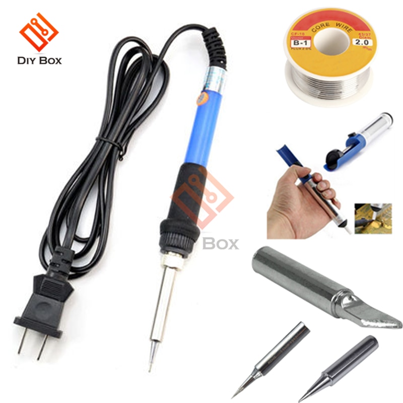 Soldador 60W temperatura ajustable soldador electrico Estación de Reparación manejar el calor lápiz Reparación de soldadura Kits de herramientas
