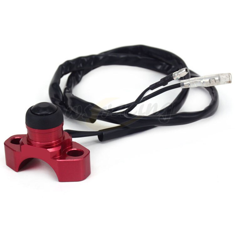 Botón de encendido y apagado de motor Universal para motocicleta, para YAMAHA YZ125, YZ250, YZ250F, YZ400F, YZ450F, WR125, WR250, WR250F, WR450F: red