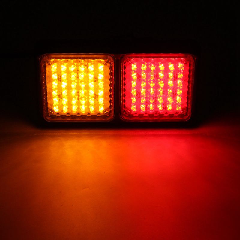 2Pcs 72 LED Rear Tail Light Brake Turn Signal Lamp 12V Trailer Truck Caravan