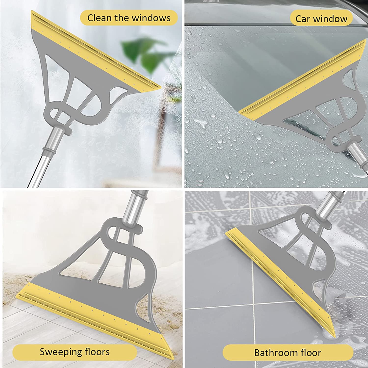 Magic Broom Living Room Floor Wiper Rubber Broom Scraping For Bathroom Pet Hair Dust Window Glass Cleaning Wiper Cleaning Tools