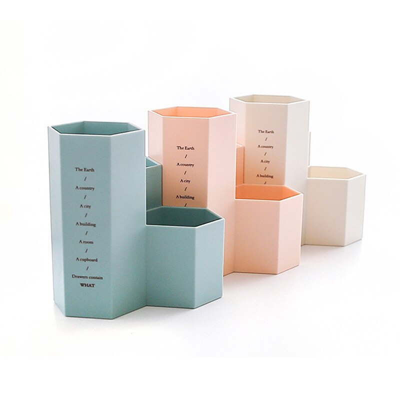 Kreative Japan Stil Stift Halfter Schreibtisch Sechs Prisma Bleistift Stand Organizer Kasten Schüler Schreibwaren Schule Büro Liefert
