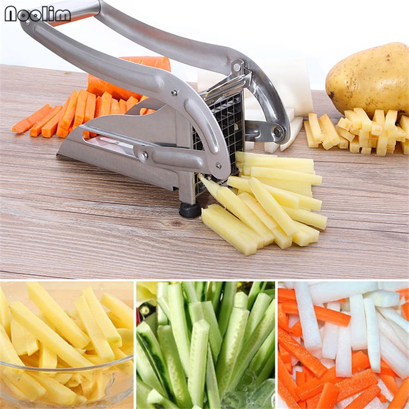 NOOLIM Franse Fry Cutter Potato Cutter Rvs Aardappel Chip Tool Gadgets Komkommer Slice Snijmachine Keukengerei