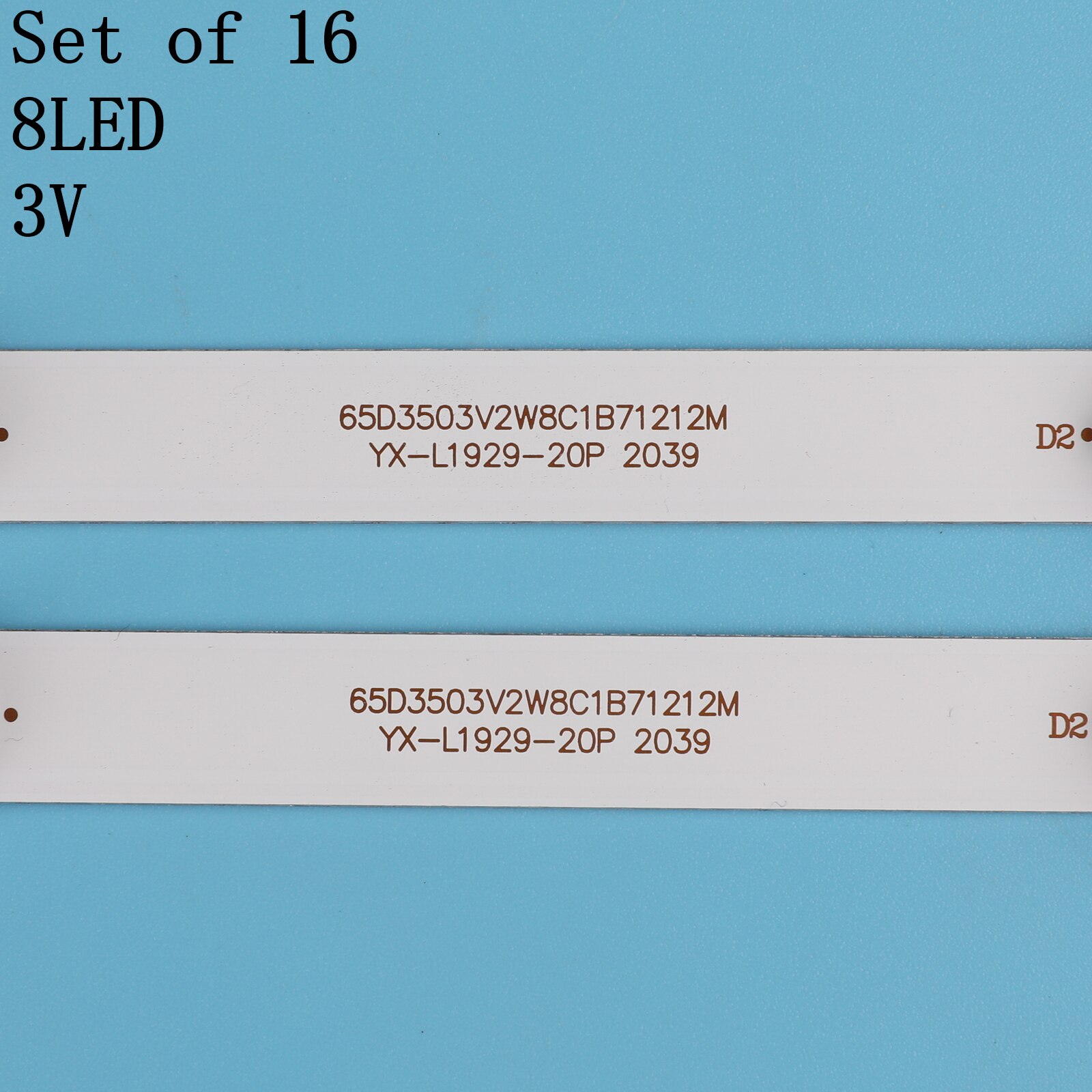 16pcs/Kit LED strips for SONY 65 TV KDL 65W850C KDL 65W855C KDL 65W857C KDL 65W805 T650HVF05 650TV02 V3 CX 65S03E01 8 lmpas