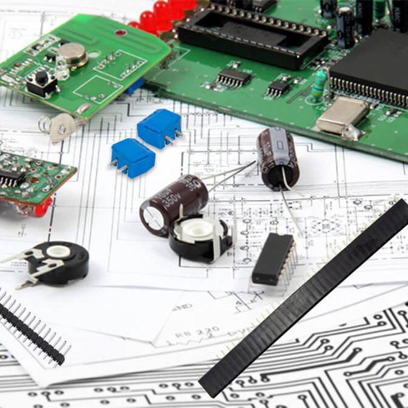 62 -delige printplaatkit bevat 32 dubbelzijdige prototypeborden , , 20 headerconnectoren en 10 schroefklemmenblokken