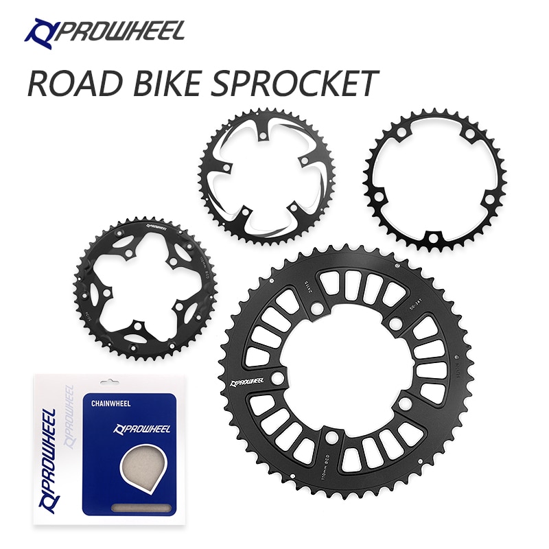 Prowheel Racefiets Kettingblad 110/130BCD 34/39/50/53T Tandwiel AL-7075 Cnc 8/9/10/11 Speed Chainwheel Crankstel Tandplaat Onderdelen