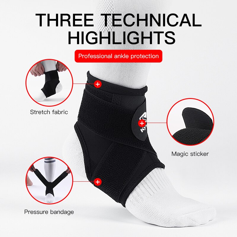 Ankelbeskytter elastisk bandage wrap ærme bøjle polyester ankel støtte basketball fod sport lindring smerte nakefit tobilleras
