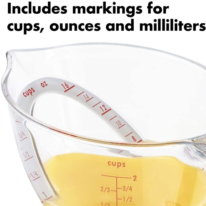 Angled Liquid Measuring Cup for Dry and Liquid Ingredients Kitchen Tools for Baking Beaker Liquid Measure JugCup Container