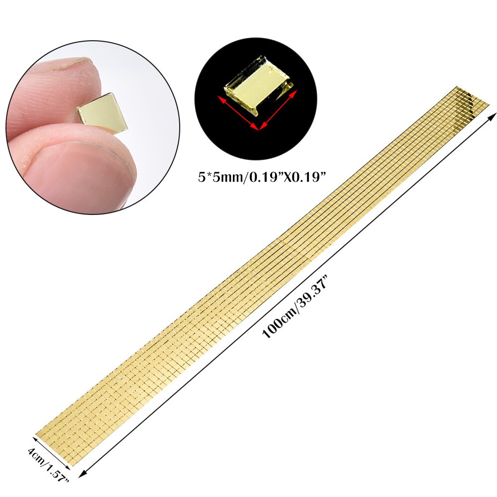 Bathroom Decorative Craft Mini Square Glass Handmade Mosaic Tiles Self Adhesive Portable Removable Waterproof Home DIY Party