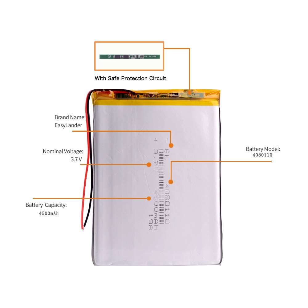 3979111 Tablette PC batterie 3,7 V Lithium-batterie 4000mAh große kapazität 4080110 Newman P9 allgemeine