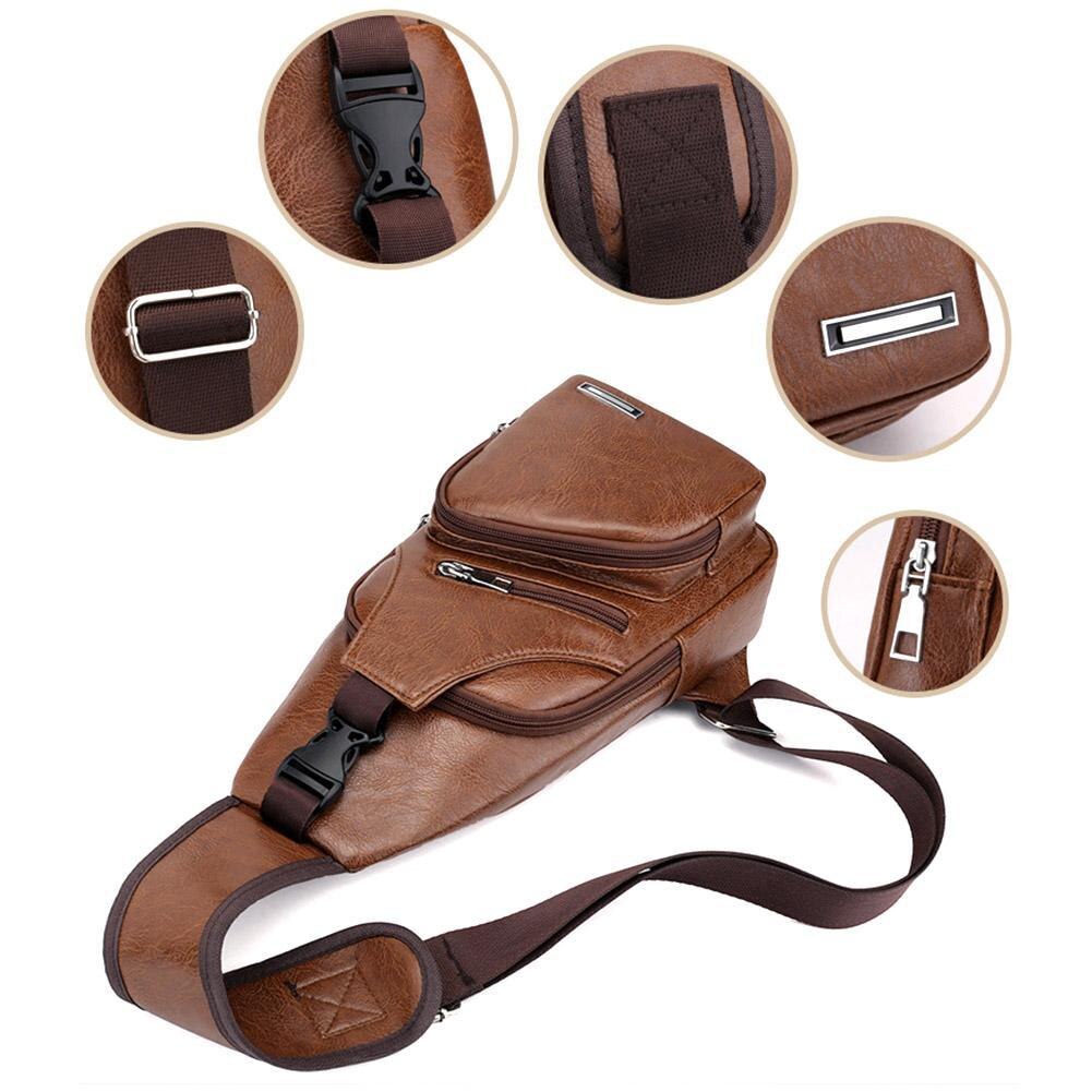 1PC bauletto Casual funzionale uomo vita denaro telefono pacco petto sport 2021 carica borsa Usb esterna borsa cintura cintura R9J9