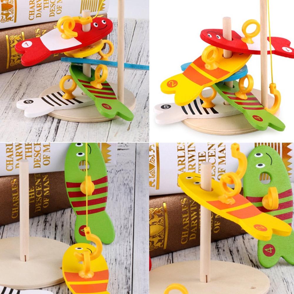 Creatieve Houten Vissen Speelgoed Set Vissen Leren Onderwijs Play Set Fishing Game Speelgoed Baby Vroege Onderwijs Speelgoed