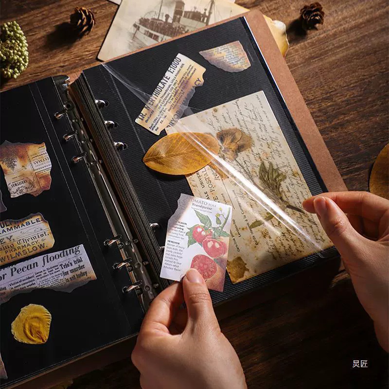 Álbum de Fotos de Gran Capacidad con Cubierta de Cuero de Color Sólido, para Scrapbooking, Adhesivos, Tarjetas Fotográficas, DIY, para Viajes