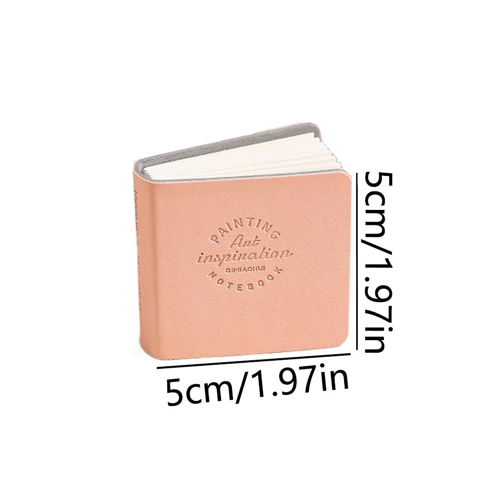 3 stuks dik tekenpapier, mini tekenboekje, compact schetsboekje met pu-leren omslag, ongelijnd blanco papier